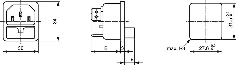 Screw-On Mounting Power Entry Connector IEC Appliance Inlet C14 with Fuseholder 6220.2300 Pack of 5 6220 Series, Screw-On Mounting Power Entry Connector IEC Appliance Inlet C14 with Fuseholder 6220.2300 Pack of 5 6220 Series,